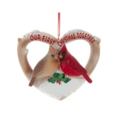 "Our First Christmas Together" Cardinals Ornament For Personalization