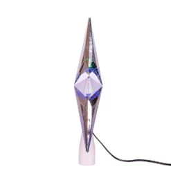 8.75" 18-Light "Merry Christmas" LED Silver Star Treetop -Fancy Decor House Shop ad2401 02