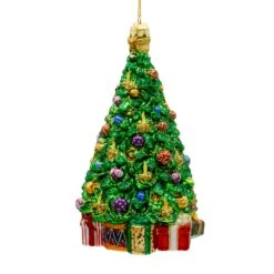 Bellissimo Glass Christmas Tree Ornament -Fancy Decor House Shop bell0032 02