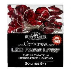 9' 20-Light Battery-Operated LED Christmas Fairy String Lights, 4 Assorted -Fancy Decor House Shop c5537 03