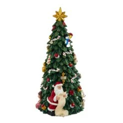 Christmas Tree With Revolving Santa Music Box