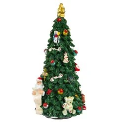 Christmas Tree With Revolving Santa Music Box -Fancy Decor House Shop c5562 03