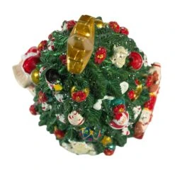 Christmas Tree With Revolving Santa Music Box -Fancy Decor House Shop c5562 04