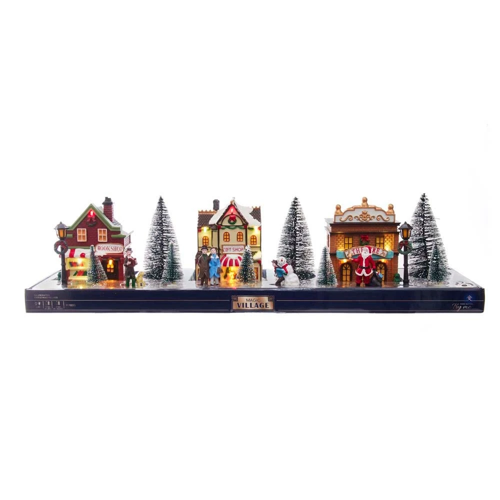 Battery-Operated LED Light-Up Christmas Village Set, 17-Pieces 10 Battery-Operated LED Light-Up Christmas Village Set, 17-Pieces - Image 8
