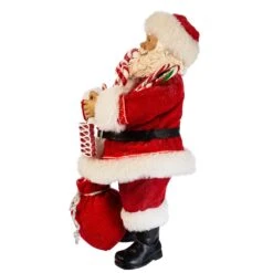 10.5" Fabriché™ Santa With Christmas Candy And Bag -Fancy Decor House Shop c7493 14
