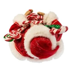 10.5" Fabriché™ Santa With Christmas Candy And Bag -Fancy Decor House Shop c7493 15
