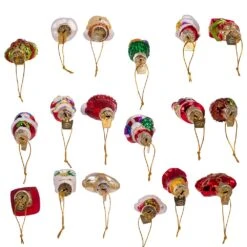 Miniature Christmas Themed Glass Ornaments, 18-Piece Box -Fancy Decor House Shop c7762 05