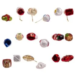Miniature Christmas Themed Glass Ornaments, 18-Piece Box -Fancy Decor House Shop c7762 06