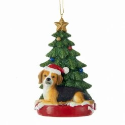 Beagle With Christmas Tree Ornament For Personalization -Fancy Decor House Shop c7954be