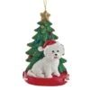 Bichon Frise With Christmas Tree Ornament For Personalization -Fancy Decor House Shop c7954bf