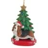 Basset Hound With Christmas Tree Ornament For Personalization 2 Basset Hound With Christmas Tree Ornament For Personalization -Fancy Decor House Shop c7954bh