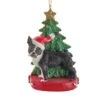 Boston Terrier With Christmas Tree Ornament For Personalization -Fancy Decor House Shop c7954bt