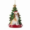 Cavalier King Charles With Christmas Tree Ornament For Personalization