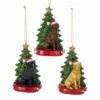 Labrador Retrievers With Christmas Tree Ornaments For Personalization, 3 Assorted -Fancy Decor House Shop c7954lb