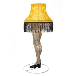 28" A Christmas Story™ Leg Lamp Lighted Tinsel Lawn Décor -Fancy Decor House Shop cs9142 02