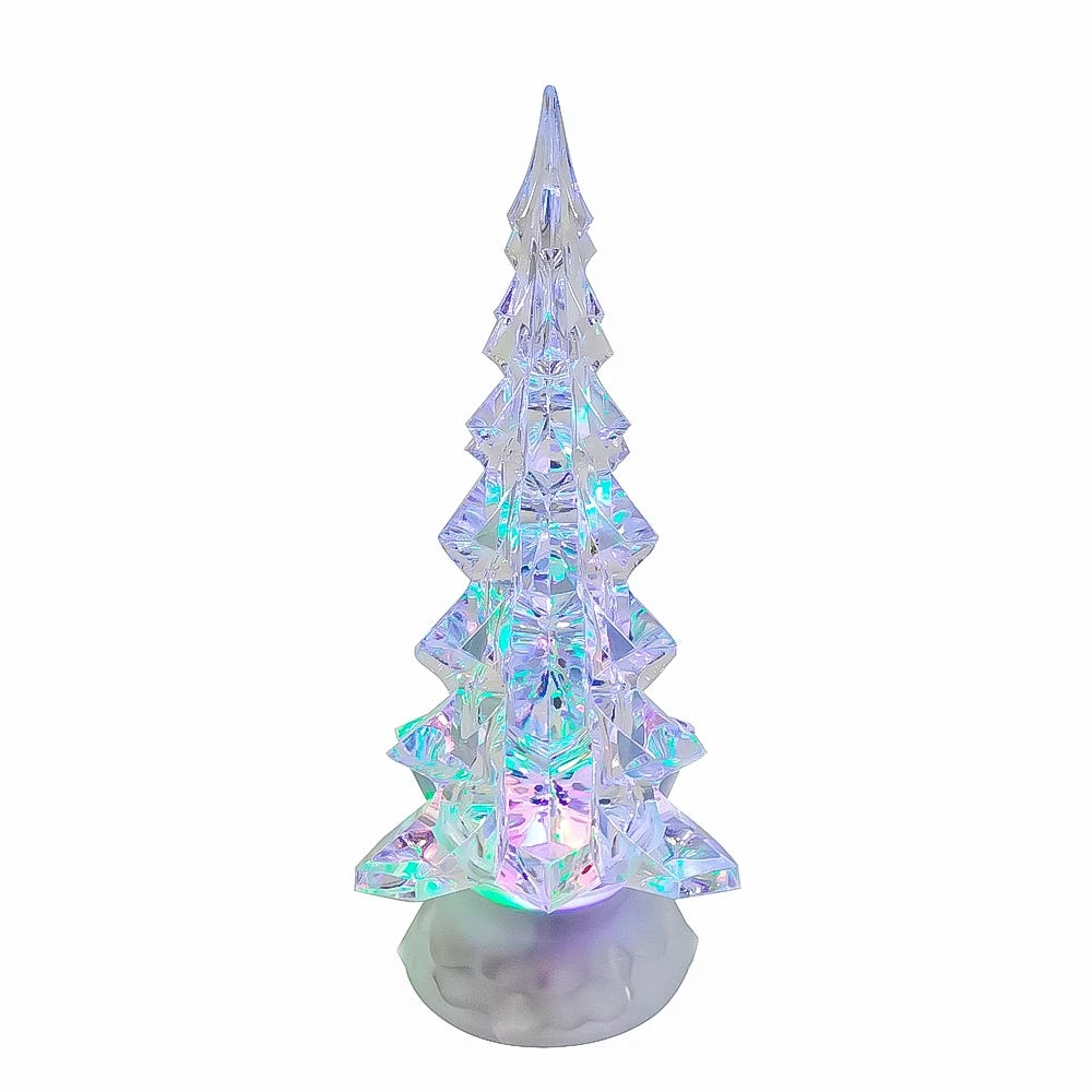 Battery-Operated Plastic LED Lighted Christmas Tree Table Piece 3 Battery-Operated Plastic LED Lighted Christmas Tree Table Piece