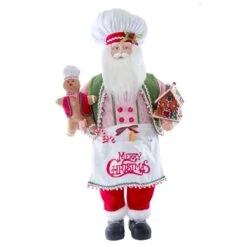 40" Christmas Chef Gingerbread Santa -Fancy Decor House Shop d3902