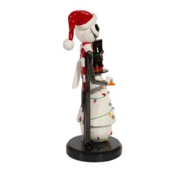 11" Disney© Nightmare Before Christmas Jack Skellington With Snowman Nutcracker -Fancy Decor House Shop dn6213l 02
