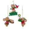 The Night Before Christmas Mouse With Sweets Ornaments, 3 Assorted -Fancy Decor House Shop e0646
