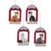 Christmas Cat In Window Ornaments, 4 Assorted -Fancy Decor House Shop e0725