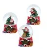 Santa And Christmas Tree Water Globes, 3 Assorted