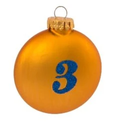 65MM Glass 12 Days Of Christmas Glass Ball Ornaments, 12-Piece Box -Fancy Decor House Shop gg0638 02