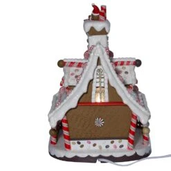 12" Lighted Christmas Gingerbread House -Fancy Decor House Shop j3628 13