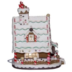 12" Lighted Christmas Gingerbread House -Fancy Decor House Shop j3628 14