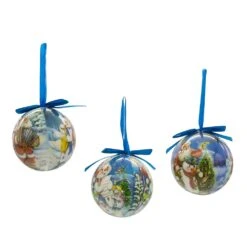 75MM Christmas Decoupage Ornaments, 14-Piece Set -Fancy Decor House Shop j5086 04