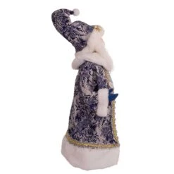 Blue Santa Holding Oversized "Merry Christmas" Sign Table Piece -Fancy Decor House Shop j6098 02