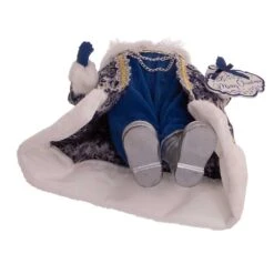 Blue Santa Holding Oversized "Merry Christmas" Sign Table Piece -Fancy Decor House Shop j6098 06