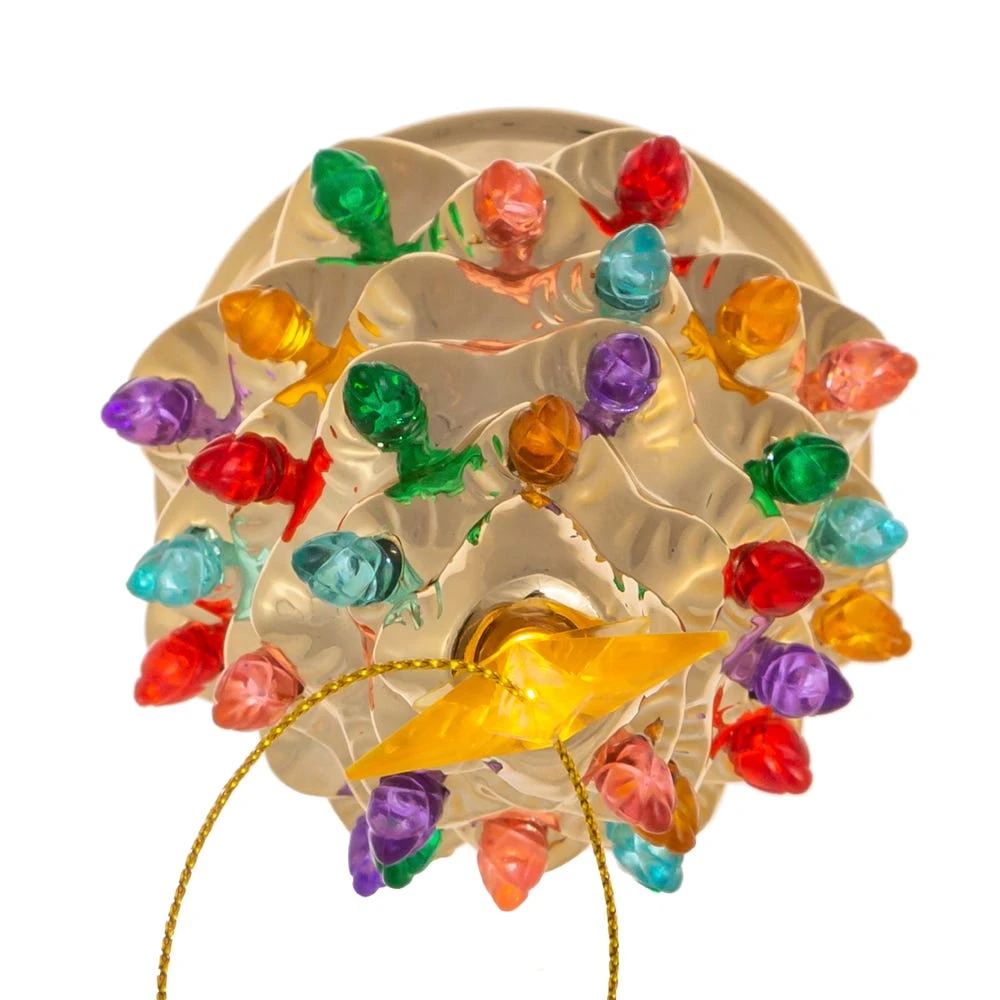 Battery-Operated LED Gold Christmas Tree Ornament 8 Battery-Operated LED Gold Christmas Tree Ornament - Image 6