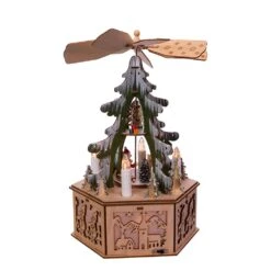 Battery-Operated Musical LED Christmas Tree Windmill Scene -Fancy Decor House Shop jel0936 03