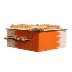 Battery-Operated Light-Up LED Musical Wooden Wagon Christmas Village Scene -Fancy Decor House Shop jel0960 05