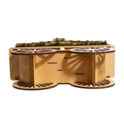 Battery-Operated Light-Up LED Musical Wooden Wagon Christmas Village Scene -Fancy Decor House Shop jel0960 06