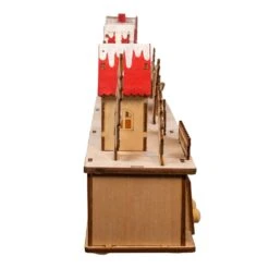 7" Battery Operated 15-light LED Christmas Village With Advent Calendar -Fancy Decor House Shop jel0992 02