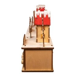 7" Battery Operated 15-light LED Christmas Village With Advent Calendar -Fancy Decor House Shop jel0992 04