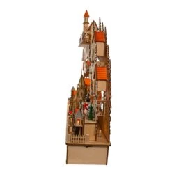 18.5" Wooden LED Light-Up Musical/Motion Christmas Village -Fancy Decor House Shop jel0995 03