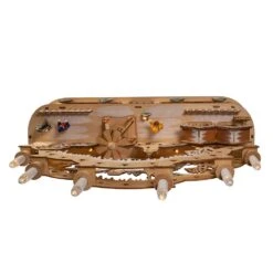 10.25" Wooden LED Light-Up Musical/Motion Santa Christmas Village -Fancy Decor House Shop jel0997 04