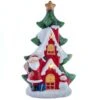 Porcelain Illuminated Christmas Tree With Santa