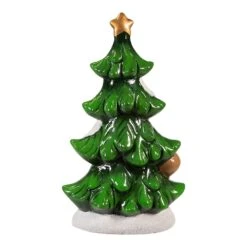 Porcelain Illuminated Christmas Tree With Santa -Fancy Decor House Shop jel1250 02