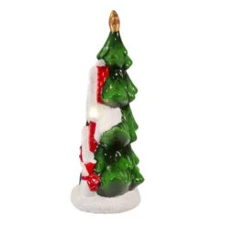Porcelain Illuminated Christmas Tree With Santa -Fancy Decor House Shop jel1250 03