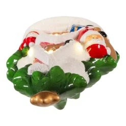 Porcelain Illuminated Christmas Tree With Santa -Fancy Decor House Shop jel1250 04