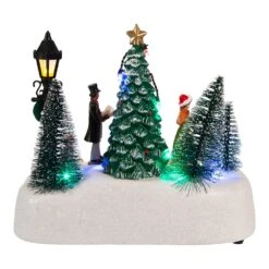 Battery Operated Light-Up Musical Christmas Caroling Scene -Fancy Decor House Shop jel1311 02