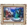 7.48" Battery Operated Light-Up Christmas Village Scene Frame -Fancy Decor House Shop jel1314