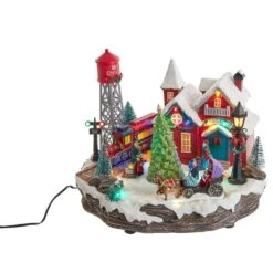 9.25" Light-Up Christmas Village Scene