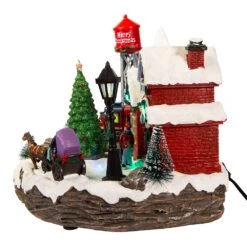 9.25" Light-Up Christmas Village Scene -Fancy Decor House Shop jel1317 03