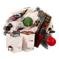 9.25" Light-Up Christmas Village Scene -Fancy Decor House Shop jel1317 04