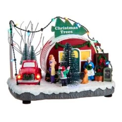 Battery Operated Lighted "Christmas Trees" Village Shop