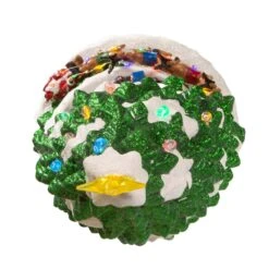 15.7" Battery Operated Lighted Musical Christmas Tree With Moving Train -Fancy Decor House Shop jel1320 04